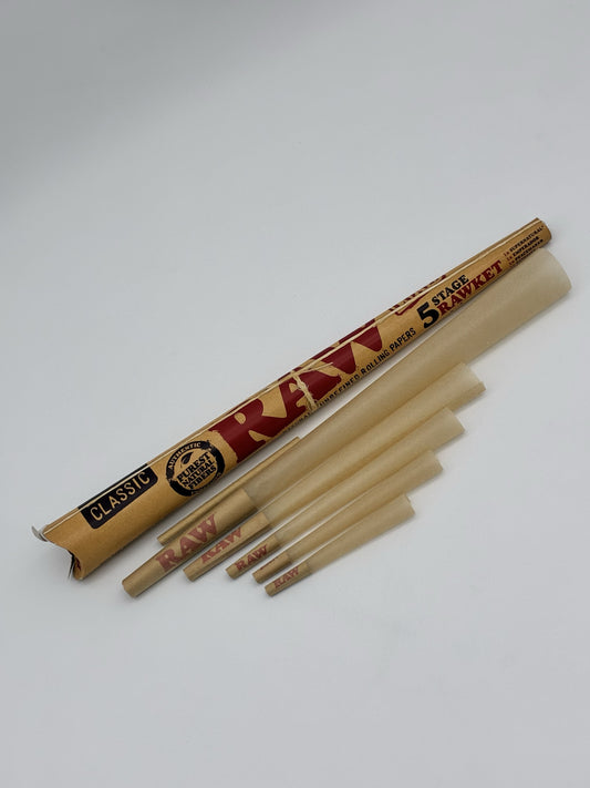 Raw 5 stage Rawket Prerolled Papers