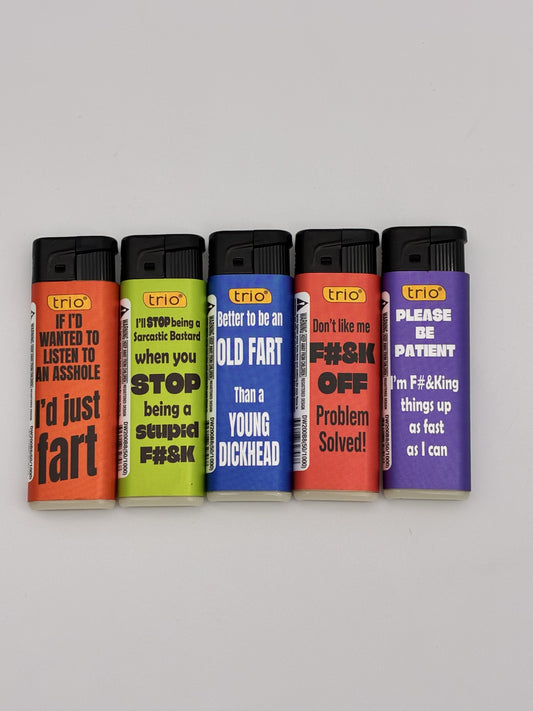 Disposable Jet Lighter Mixed Sayings Designs