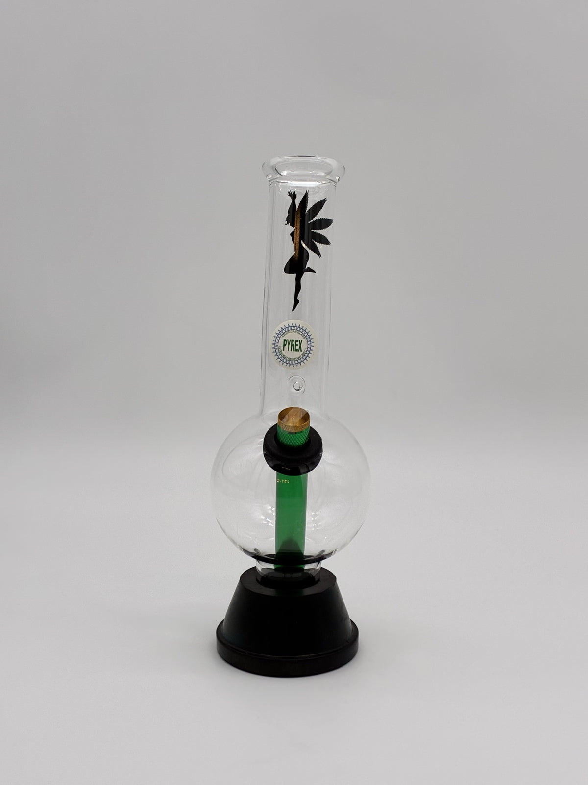 Pyrex Medium Bonza Bubble Bong 26cm Black Fairy