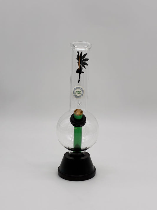 Pyrex Medium Bonza Bubble Bong 26cm Black Fairy