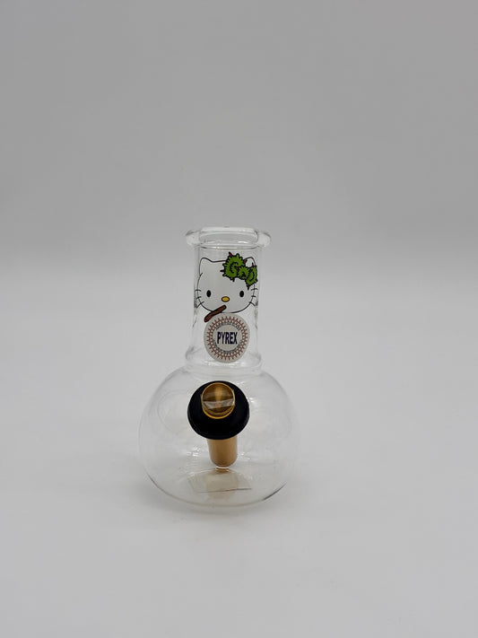 Pyrex Baby Bonza Bubble Bong 14cm Hello Kitty Joint
