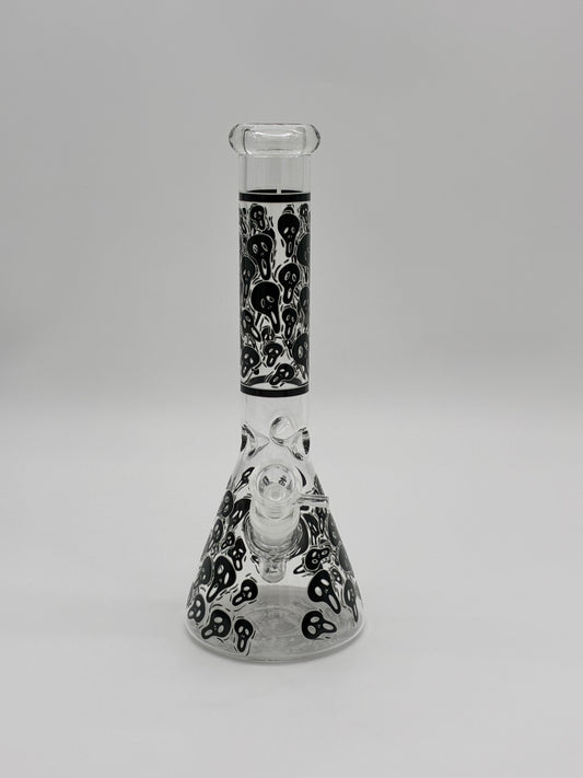 Medium Beaker Bong 28cm Scream Black