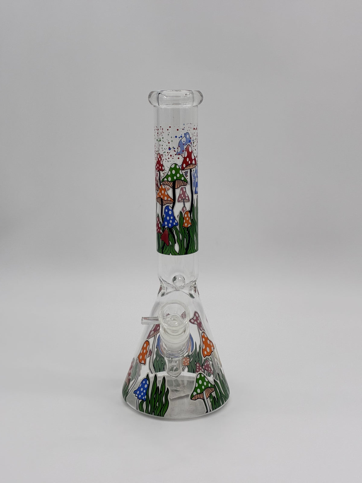 Medium Beaker Bong 28cm Mushrooms 2