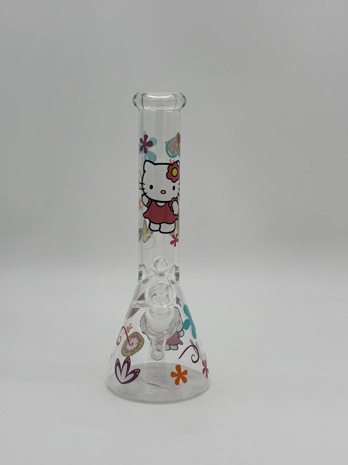 Medium Beaker Bong 28cm Hello Kitty Flowers