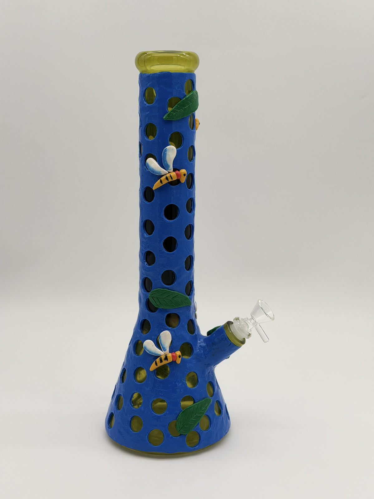Large Beaker Bong 35cm Bees