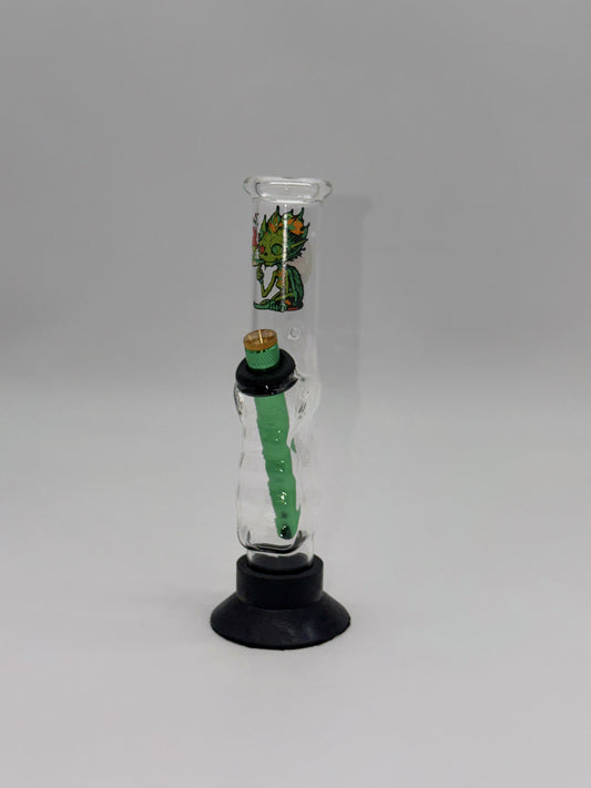 Pyrex Small Gripper Bong 22cm Creature Smoking a Joint