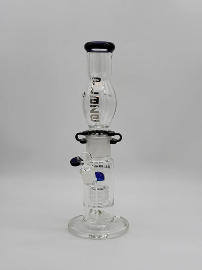 Blaze M+M Bong with Drum Percolator 38cm Blue