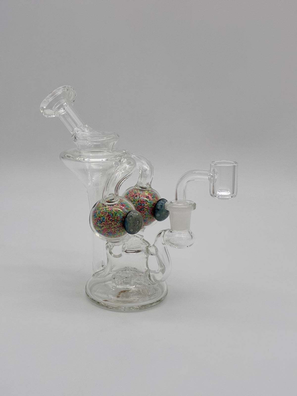 Black Leaf Recycler Bong 17cm Glow in the Dark