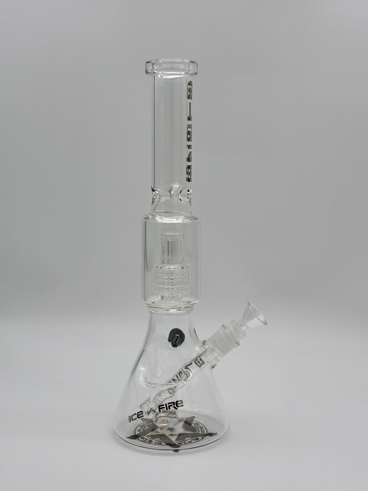 Blaze Ice Bong 40cm Ice vs Fire Drum Percolator Clear