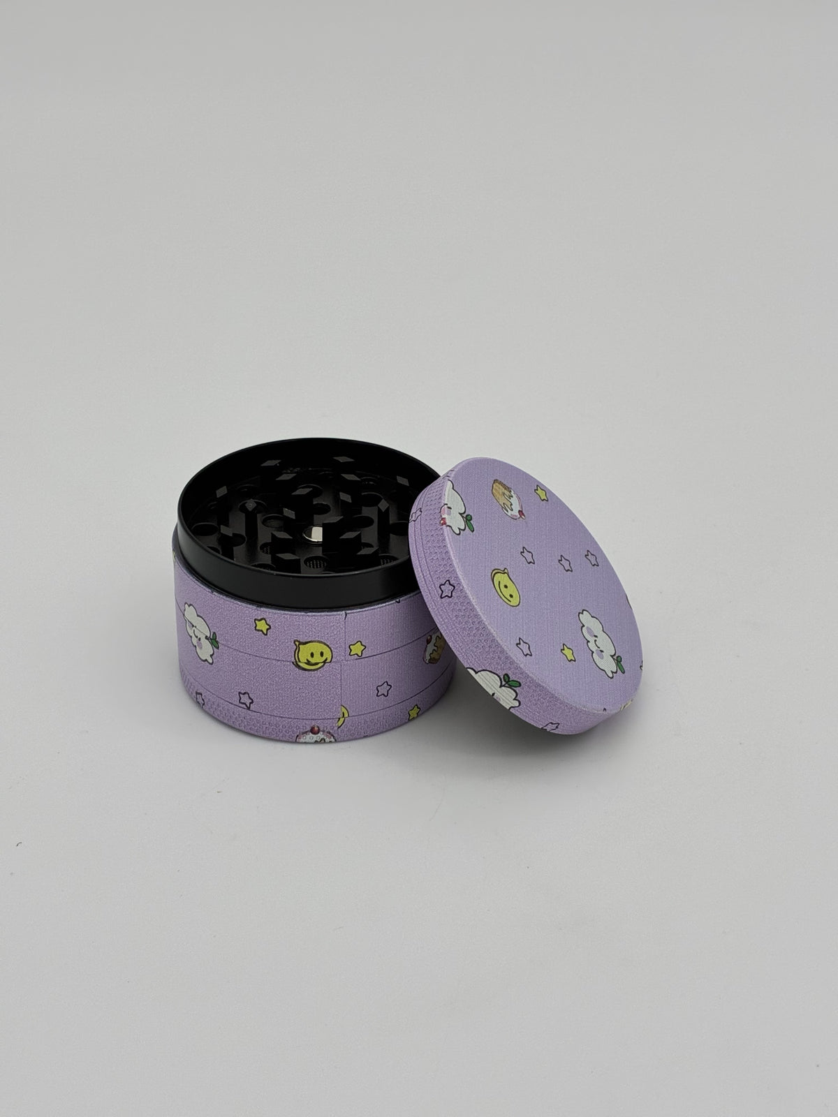 Metal Grinder 50mm 4pc Purple Emoticons