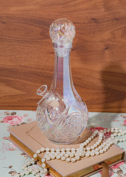 Canna Style Decanter Bong - Clear Iridescent