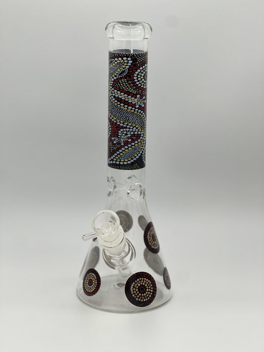 Aboriginal Art Medium Beaker Bong 28cm