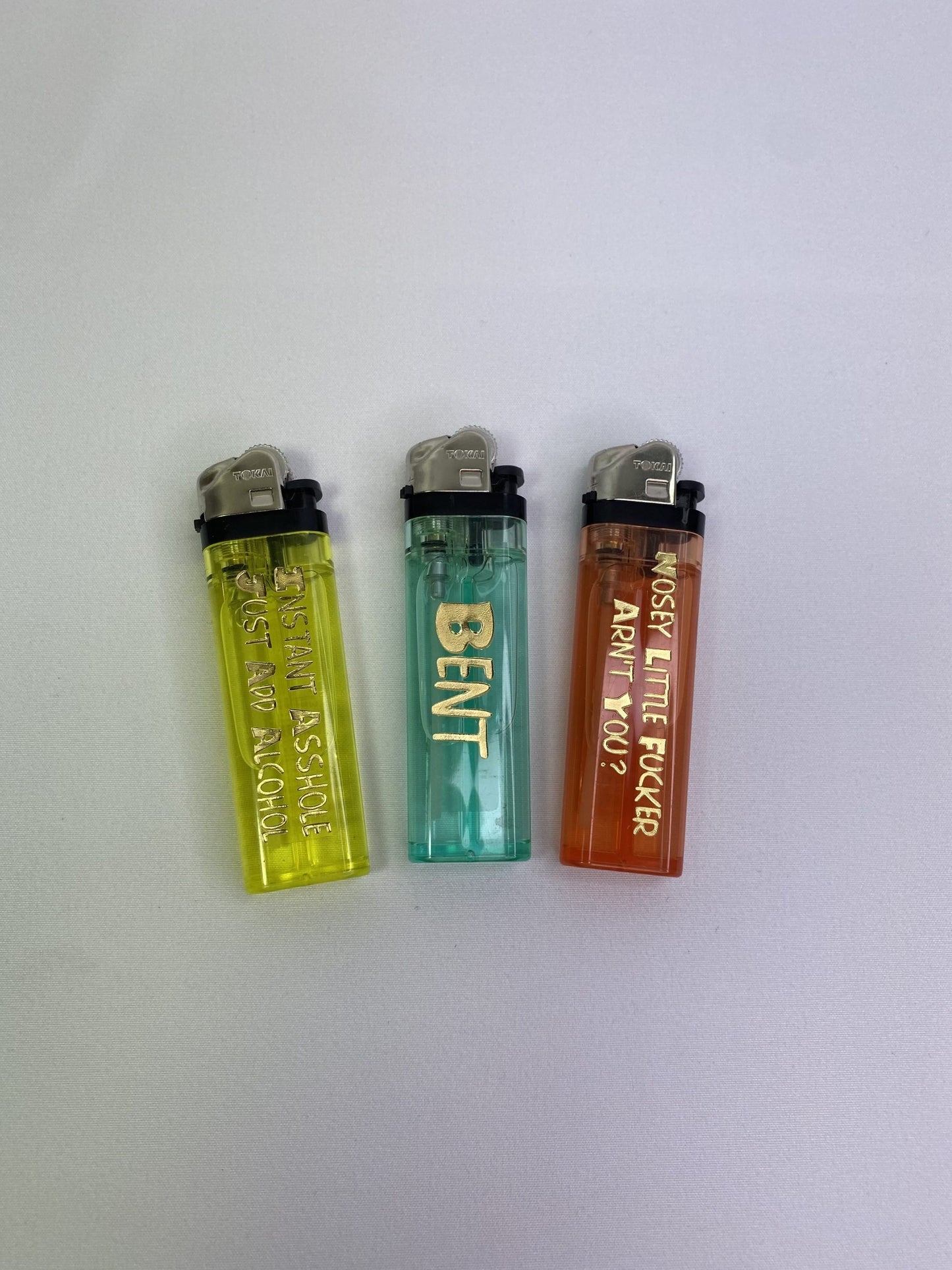 Disposable Lighter Engraved Text