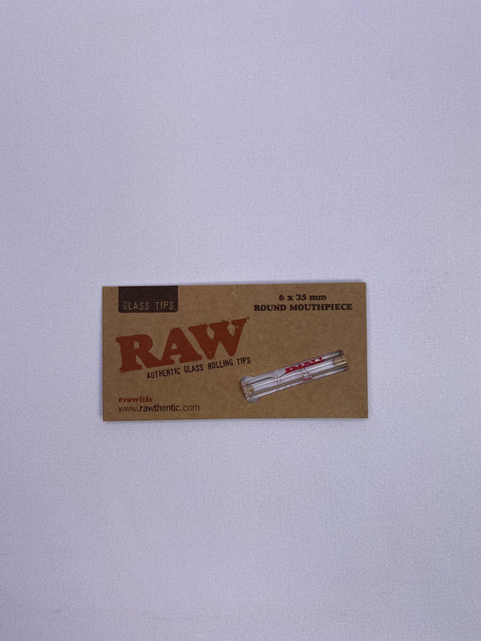 RAW Glass Tip Round Mouthpiece