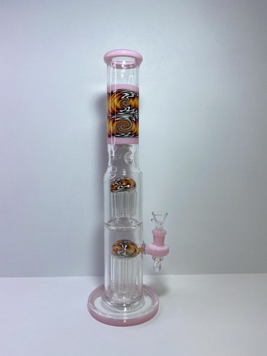 Wigwag Glass Water Pipe Glass Bong with Arm Tree Perc by Billy Mate 40cm