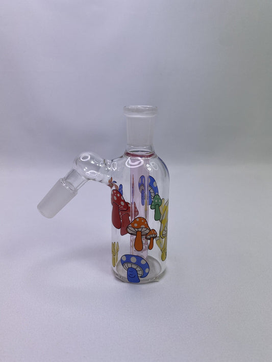 Mushroom- Colored Shrooms Glow In The Dark Chamber – Ash Catcher 14mm 45° Joint