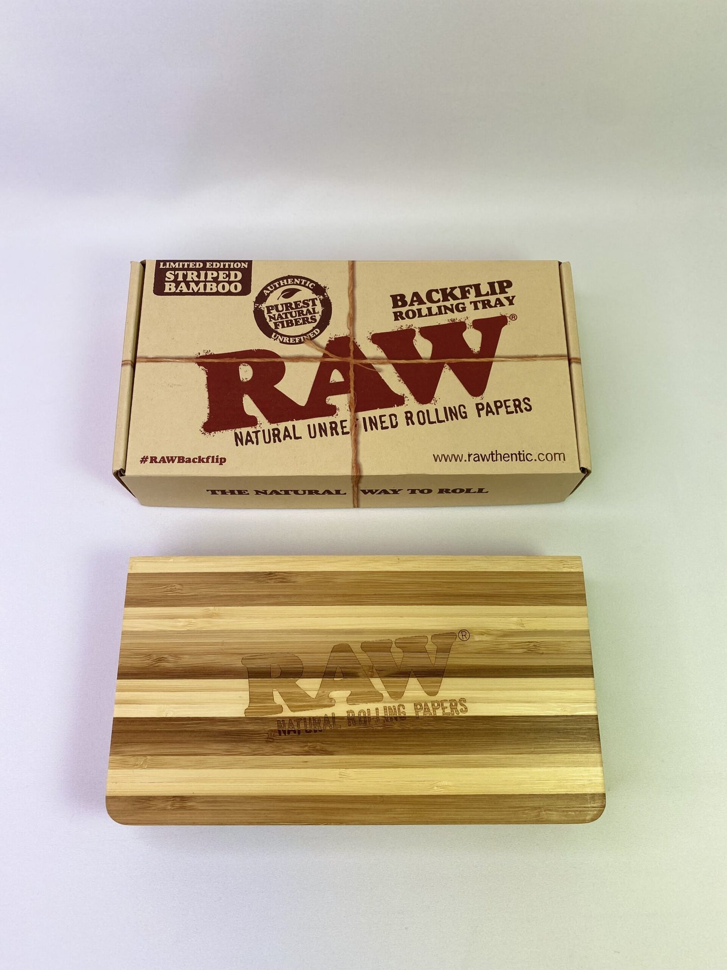 RAW Striped Wooden Bamboo Tray