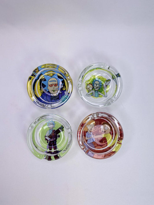 Glass Round Ashtray (Rick and Morty)