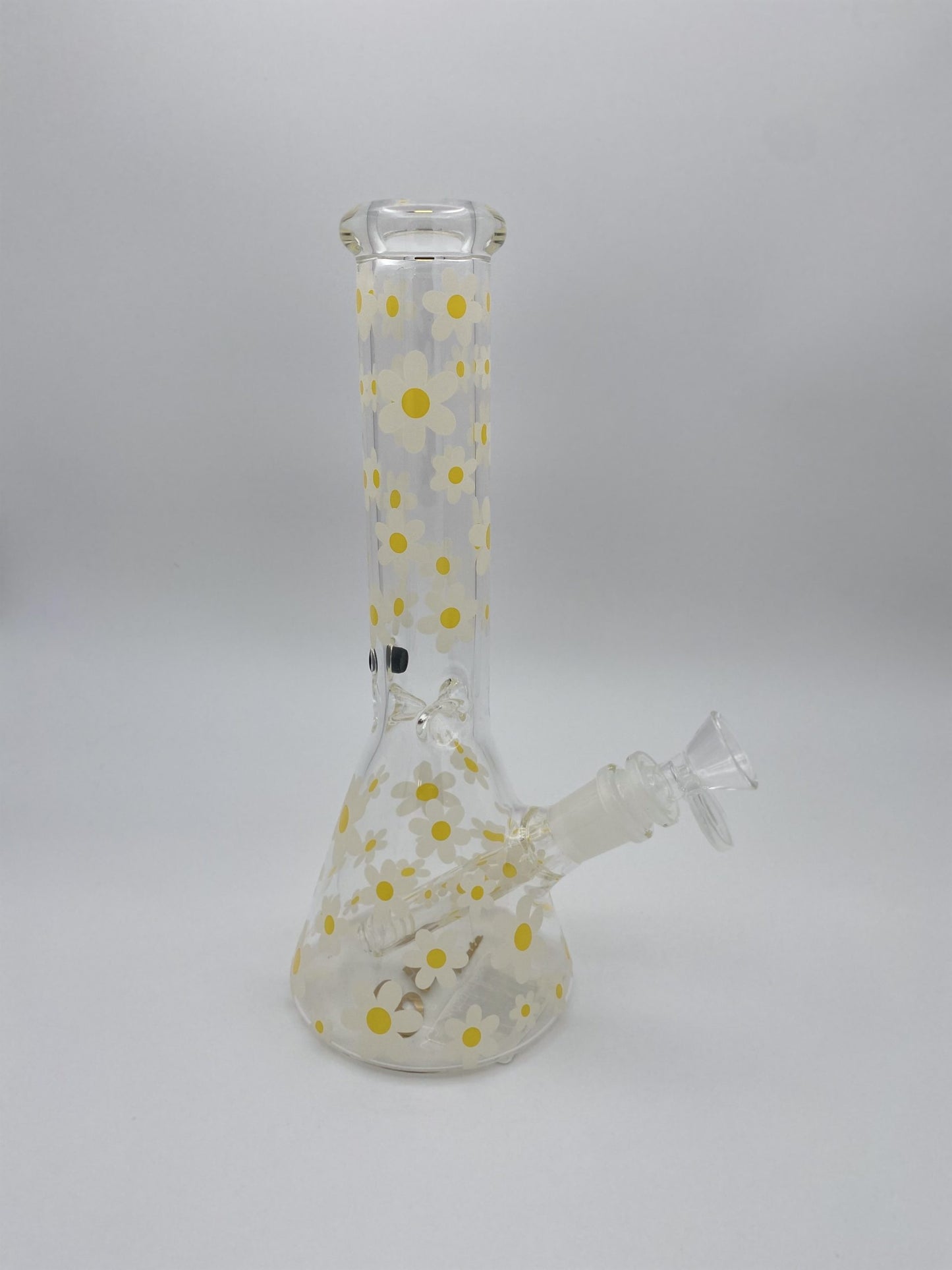 BillyMate Daisy Beaker Bong 25cm White or Yellow