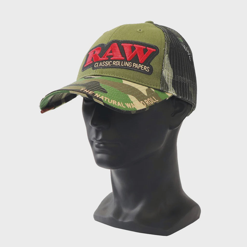 Raw Trucker Hat Camo